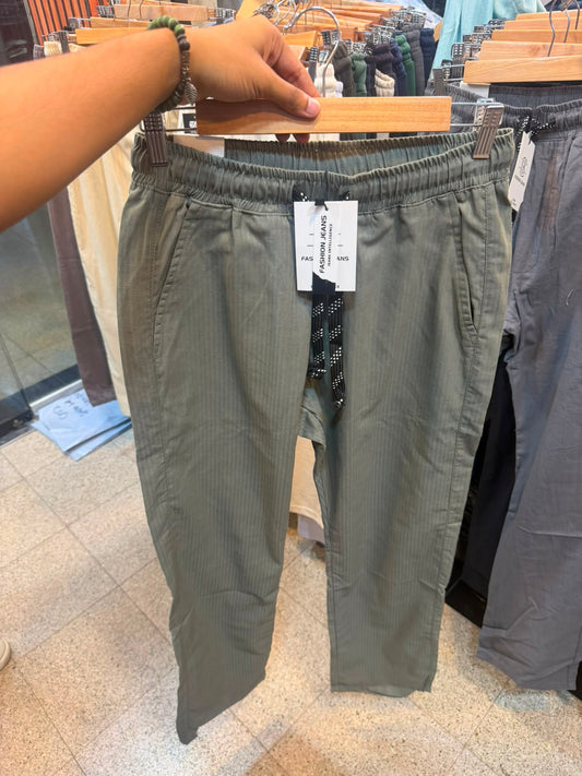 Irish Cotton Trouser – Olive Green