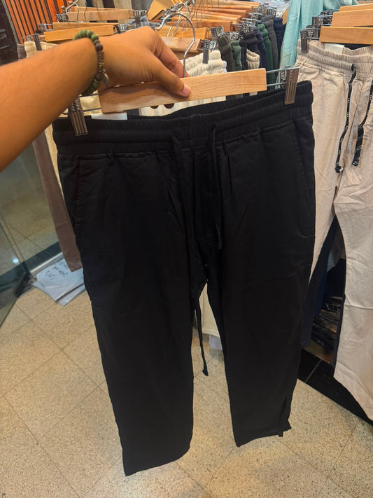 Irish Cotton Trouser – Jet Black