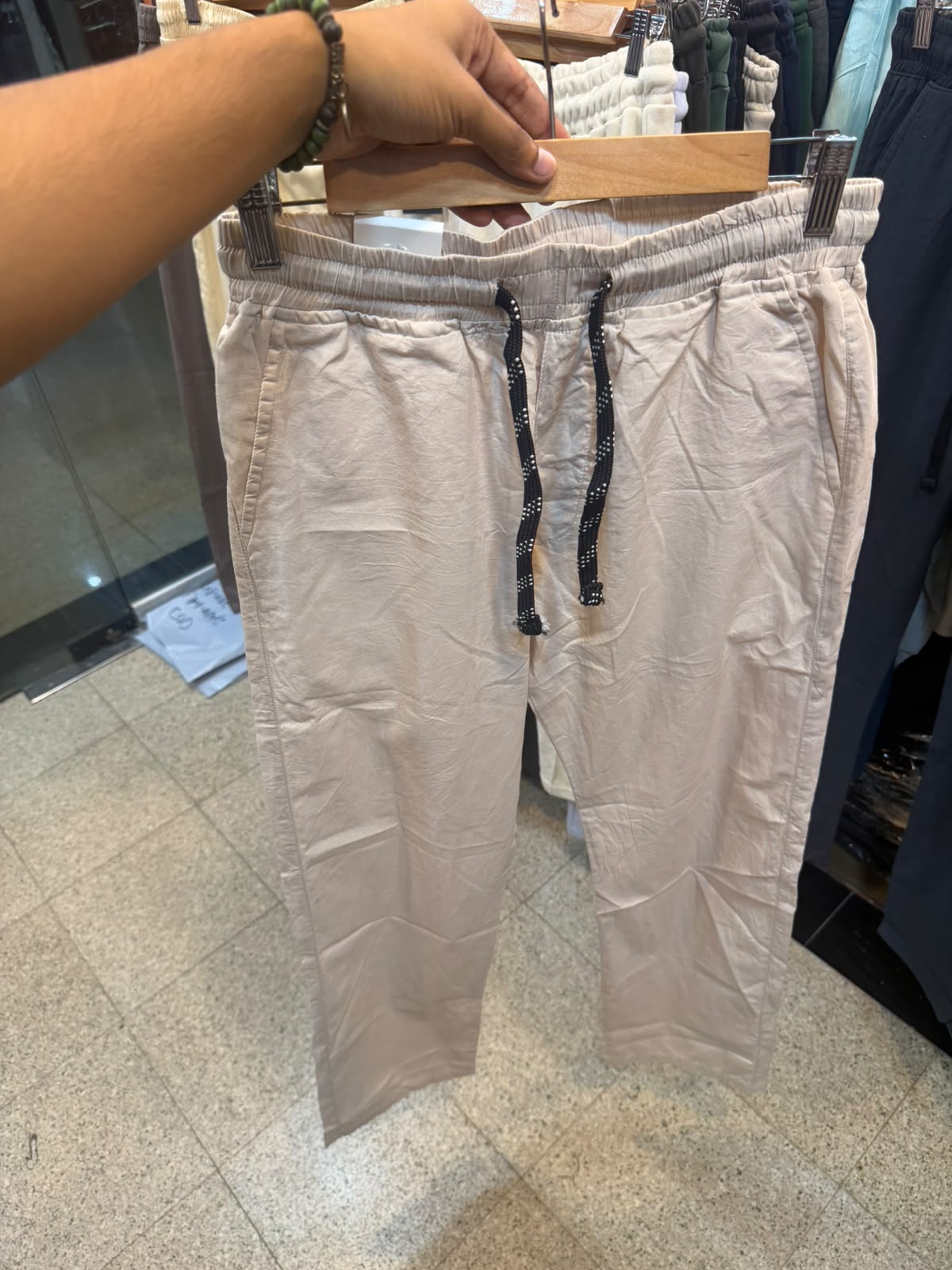Irish Cotton Trouser – Beige