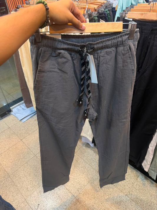 Irish Cotton Trouser – Charcoal Grey