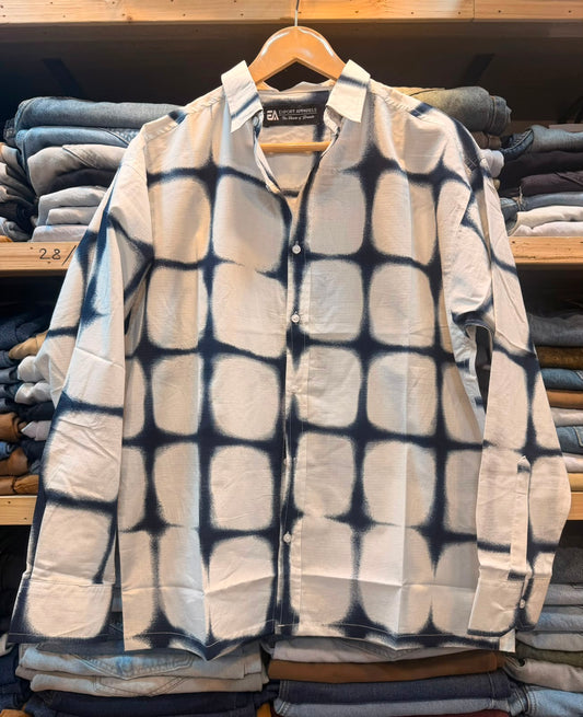 Grid Tie-Dye Print