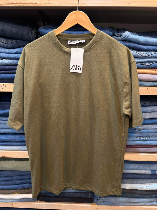 Cotton Tee – Olive Green