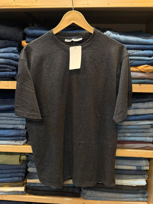 Cotton Tee – Charcoal Grey
