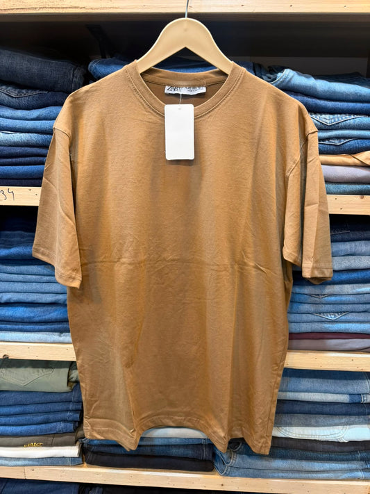 Cotton Tee – Camel Tan