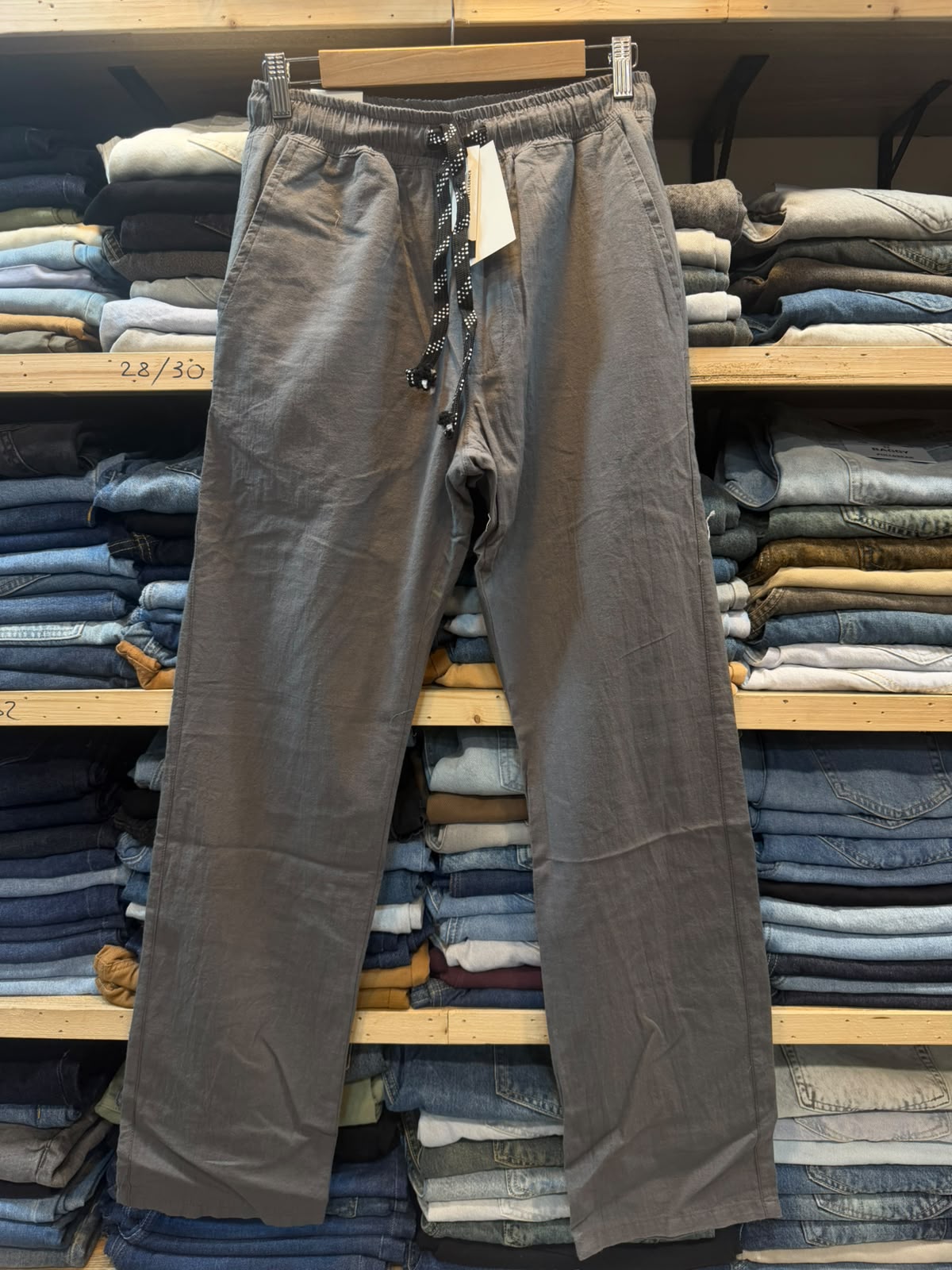 Irish Cotton Trouser – Taupe Grey