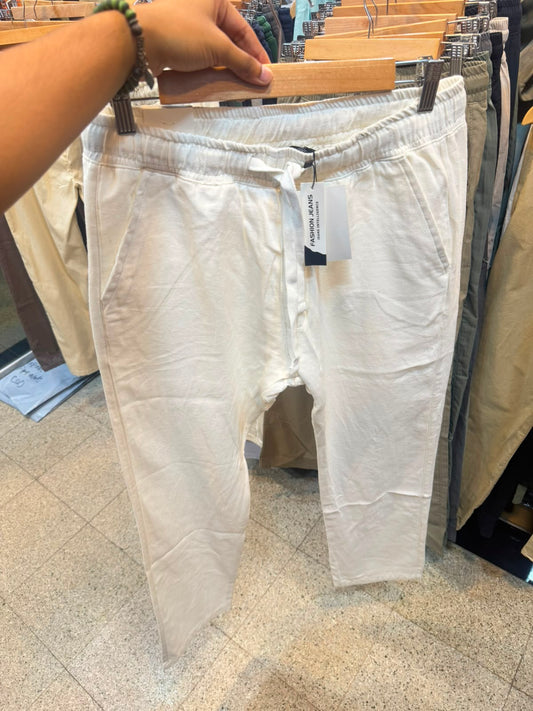 Irish Cotton Trouser – Pure White