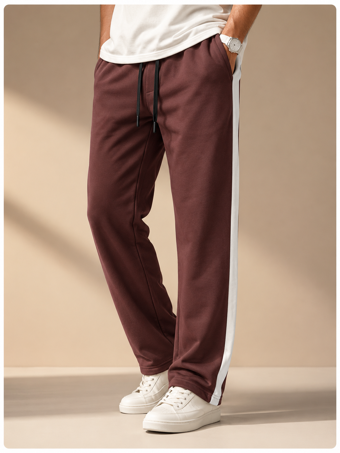 Terry Trouser – Coffee Brown/Ivory