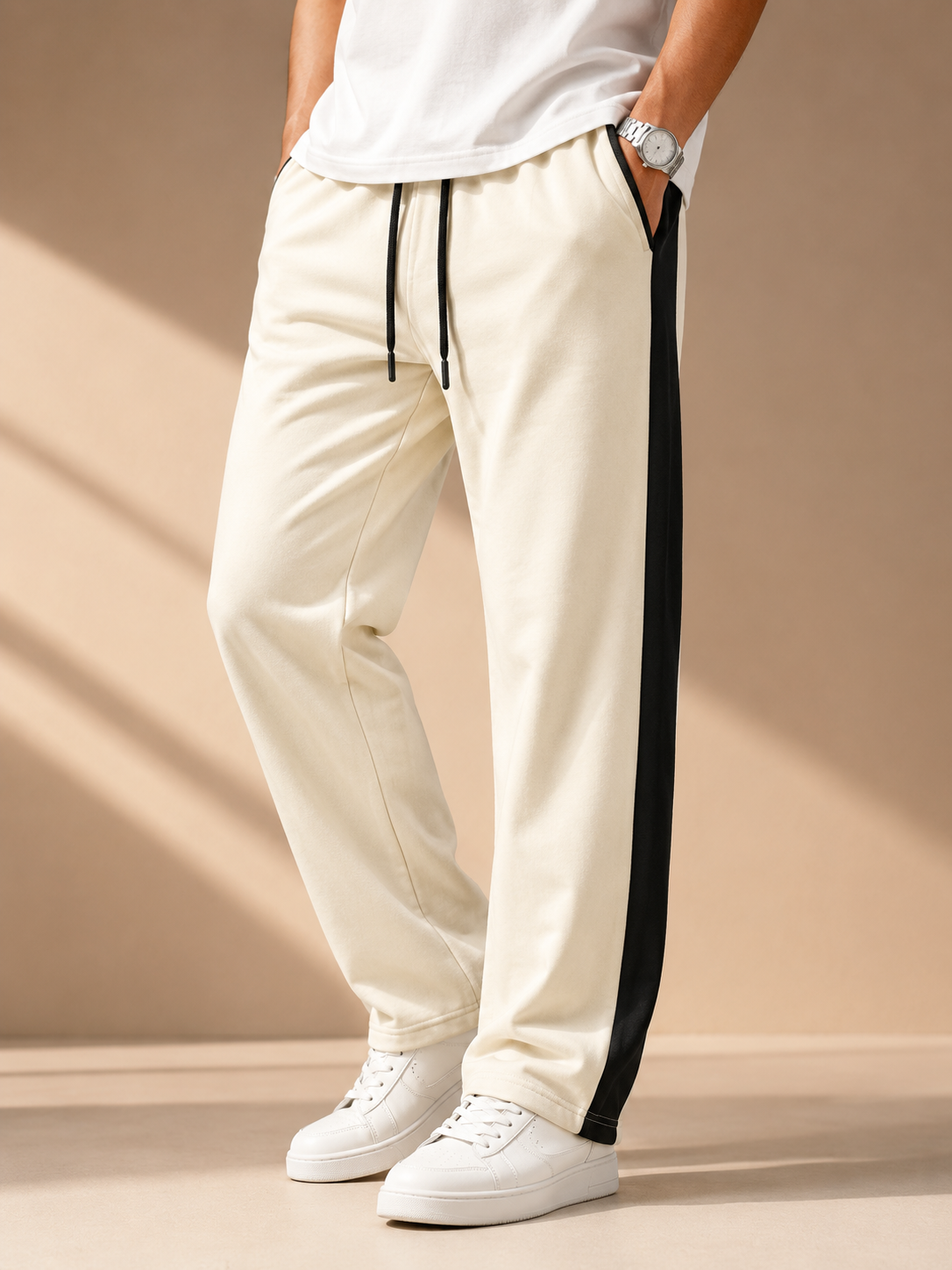 Terry Trouser – Cream/Black