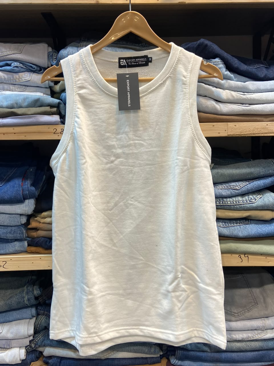 Men's Classic White Cotton Tank Top