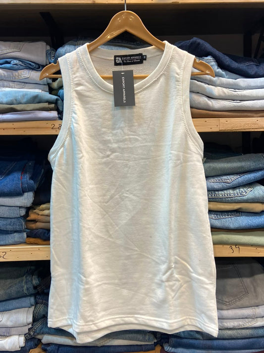 Men's Classic White Cotton Tank Top
