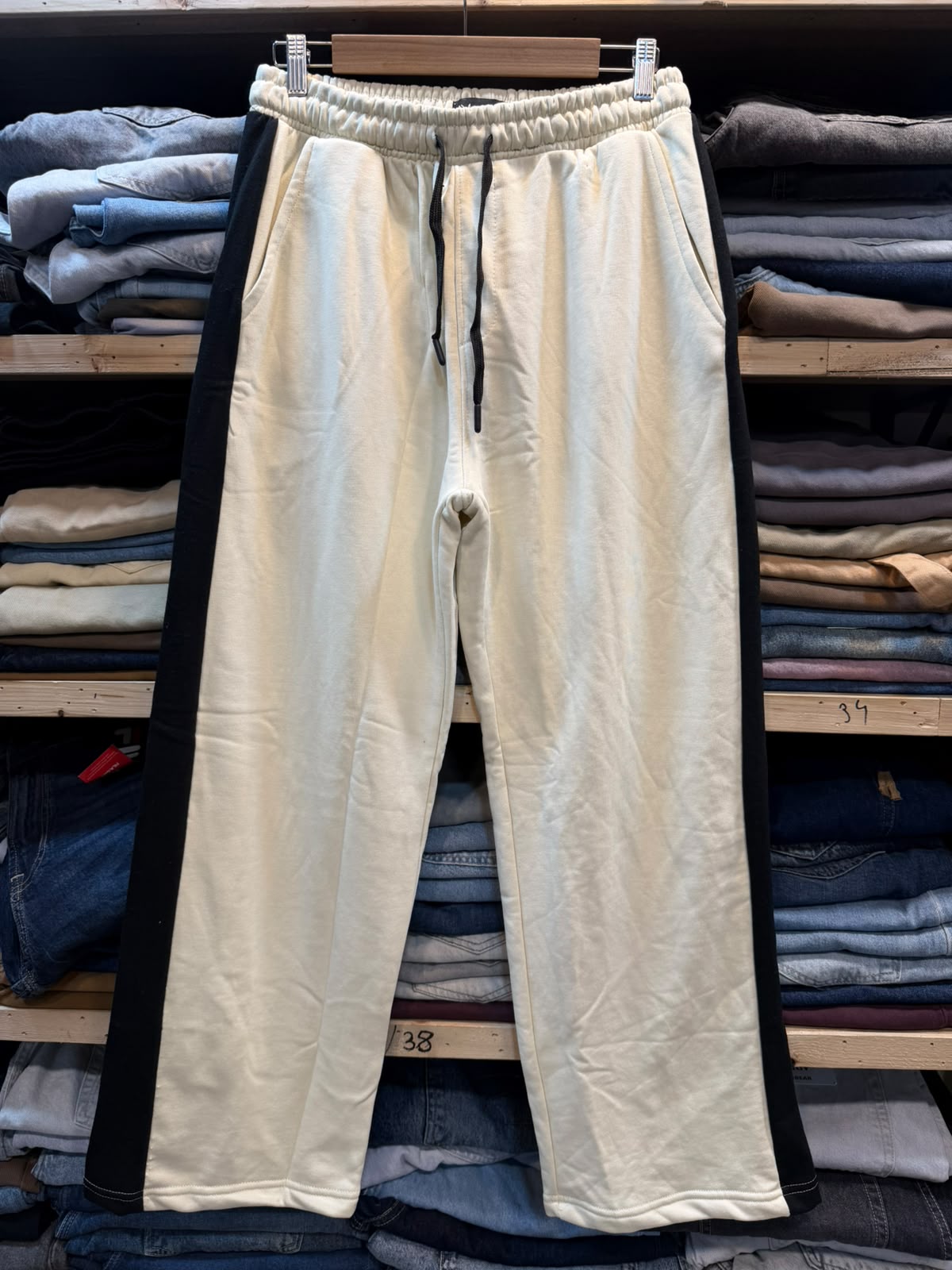 Terry Trouser – Cream/Black