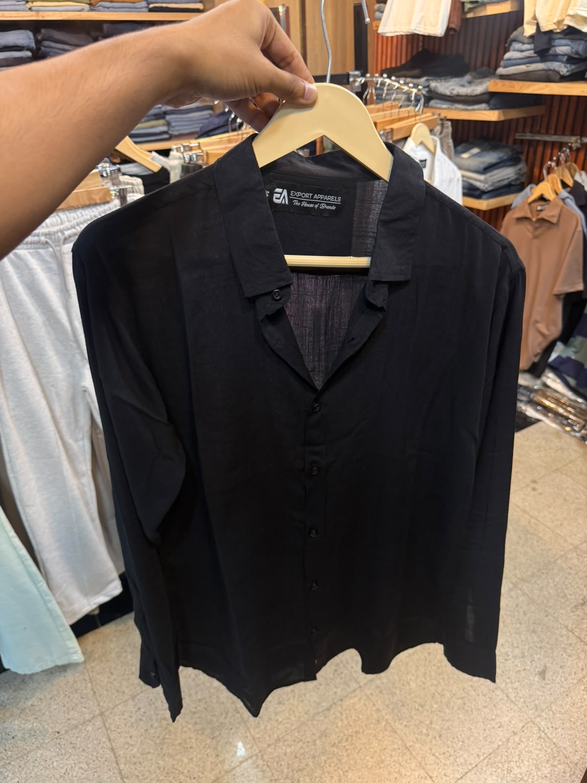 Black Irish Linen Shirts