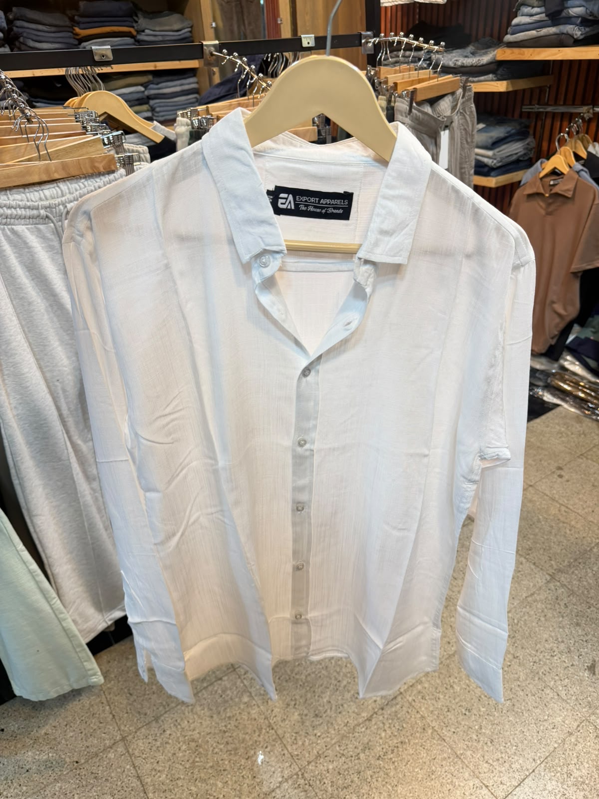 White Irish Linen Shirts