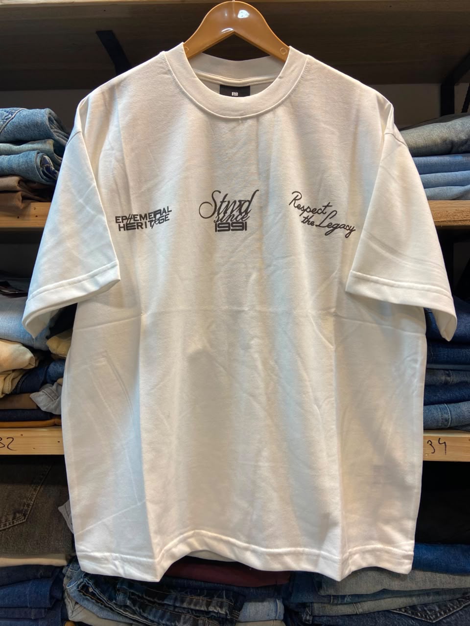 Stwd Ephemeral Heritage Oversized Tee – White