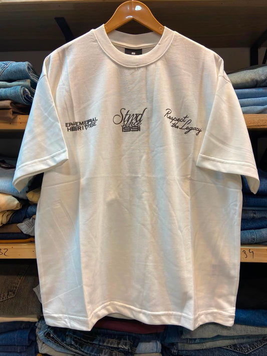 Stwd Ephemeral Heritage Oversized Tee – White