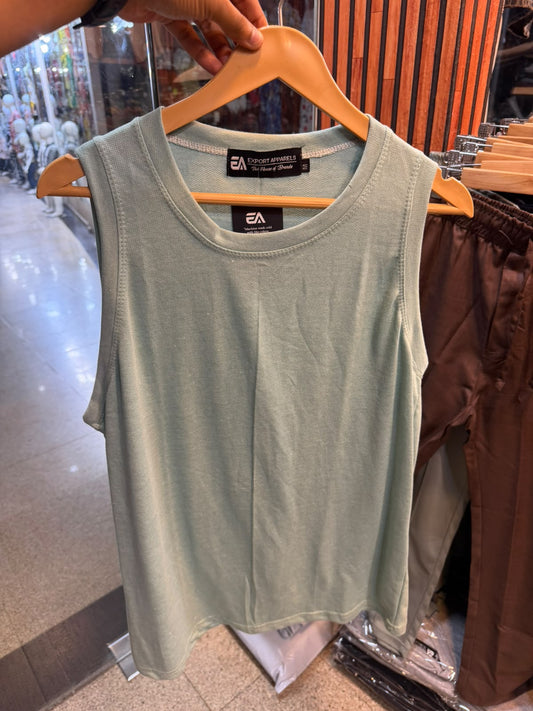 Men's Mint Green Cotton Tank Top