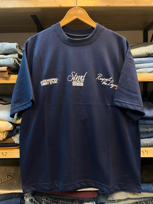 Stwd Ephemeral Heritage Oversized Tee – Navy