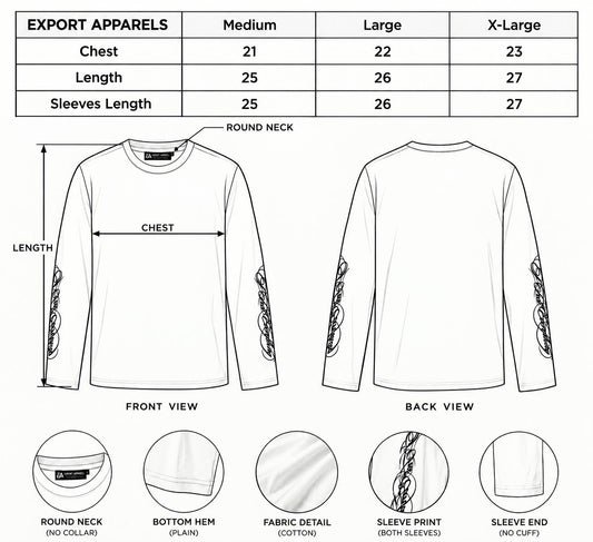 Script Sleeve Boxy Long Sleeve Tee: Off-White